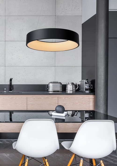 Lucide TALOWE LED - Pendant light - Ø 60 cm - LED Dim. - 1x39W 3000K - Black - atmosphere 1